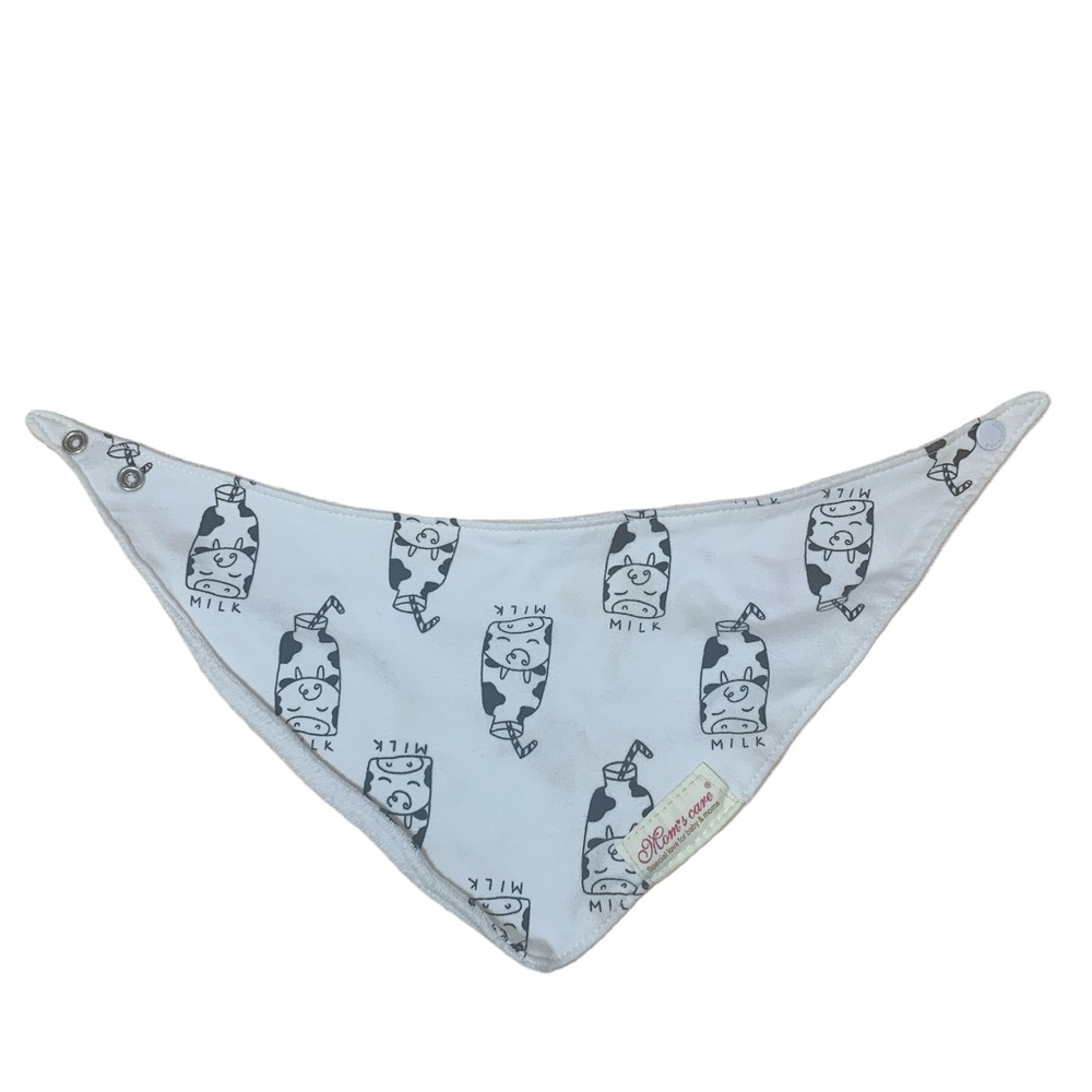 Cow Milk Glass Baby Bib